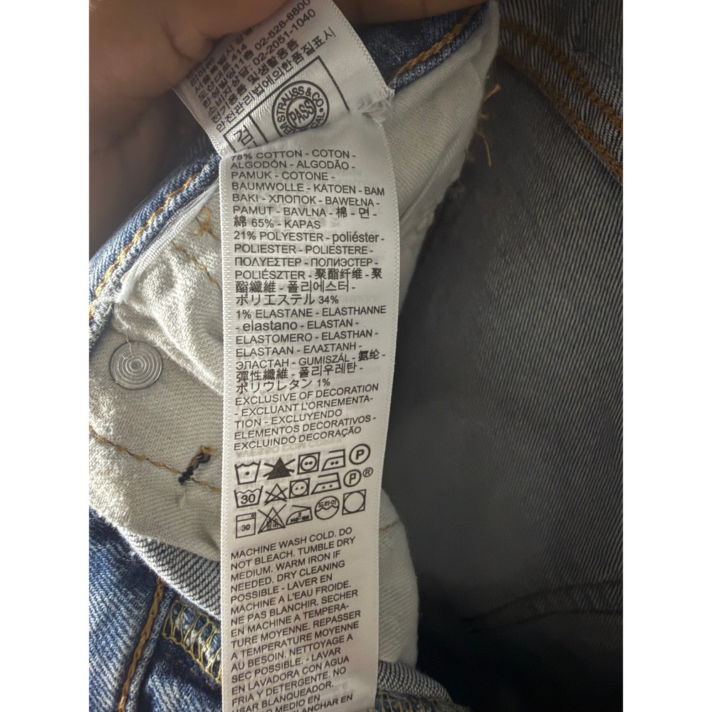 Levis 502 Regular Fit Taper‎ Jeans Mens 30x32 Light Wash Blue Denim Pants - Picture 4 of 5
